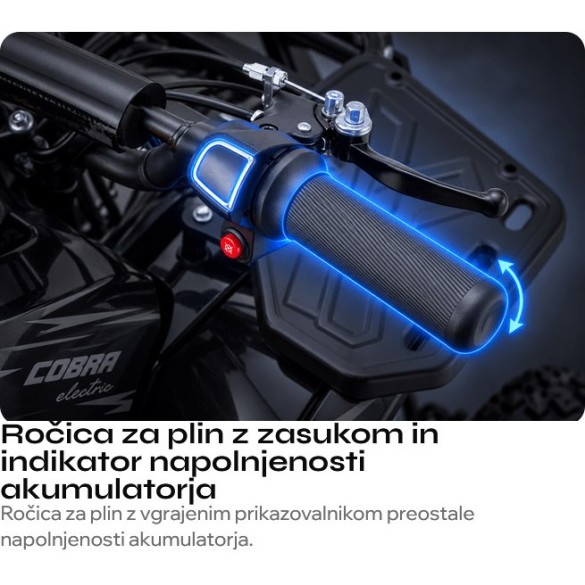 Otroški električni štirikolesnik COBRA 800W Blue Otroški električni štirikolesnik COBRA 800W Blue