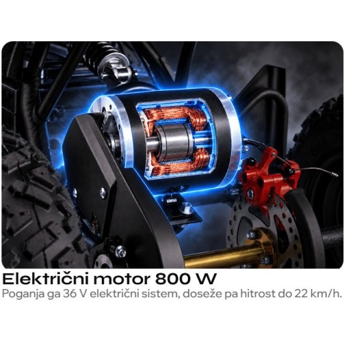 Otroški električni štirikolesnik COBRA 800W Blue Otroški električni štirikolesnik COBRA 800W Blue
