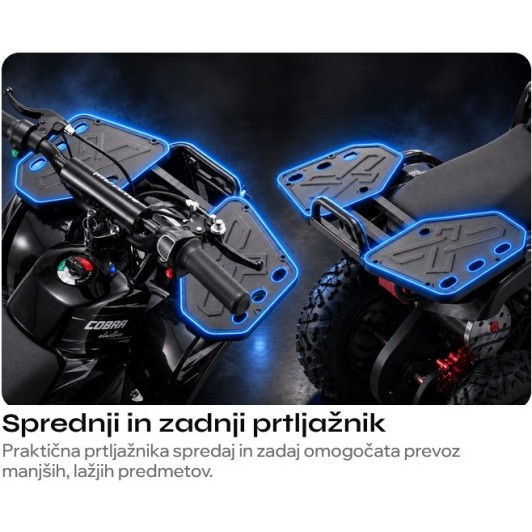 Otroški električni štirikolesnik COBRA 800W Blue Otroški električni štirikolesnik COBRA 800W Blue