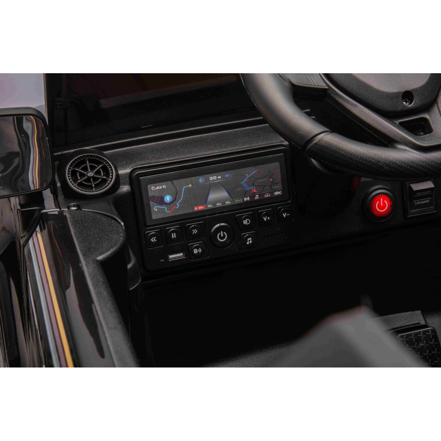 11V Toyota Landcruiser, črn 11V Toyota Landcruiser, li baterija, avtomobil za otroke