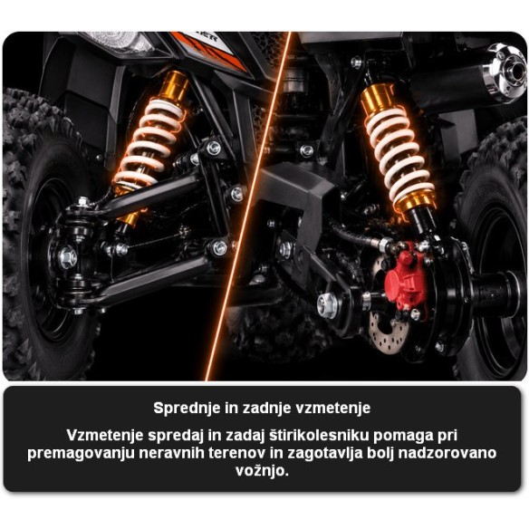 Otroški bencinski štirikolesnik 125 cc PREDATOR Red