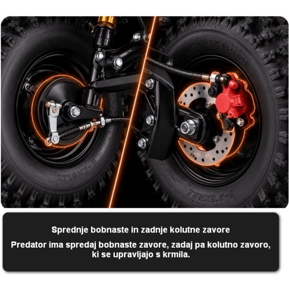 Otroški bencinski štirikolesnik 125 cc PREDATOR Red