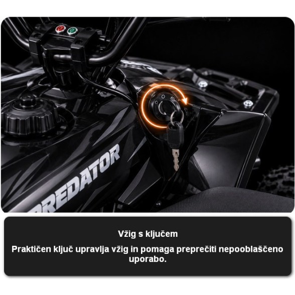 Otroški bencinski štirikolesnik 125 cc PREDATOR Red