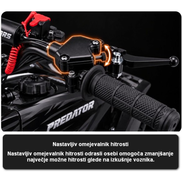 Otroški bencinski štirikolesnik 125 cc PREDATOR Red