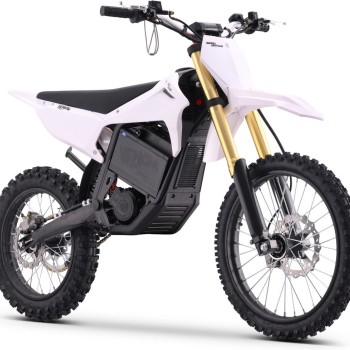 Beli električni motokros 8000 W VENOM PLUS za resno terensko vožnjo