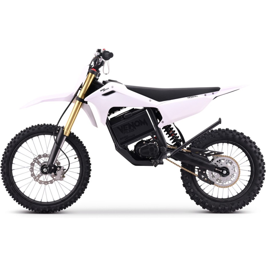 Beli električni motokros 8000 W VENUM PLUS za resno terensko vožnjo