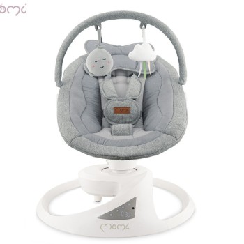Ljuljačka za bebe PEARL električni, rotacija 360°, siva