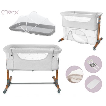Dječji krevetić MoMi SMART BED 2.0 4u1, svijetlo siva
