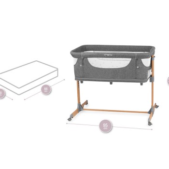 SMART BED, krevetić za uz krevet i ogradica, sivi SMART BED, krevetić za uz krevet i ogradica, sivi
