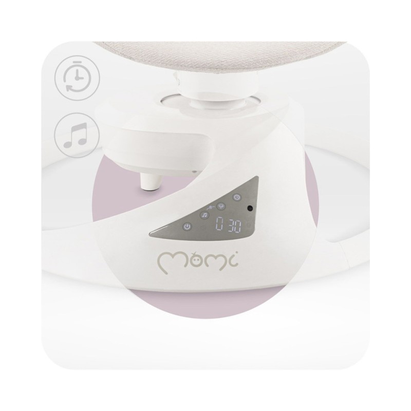 Ljuljačka za bebe PEARL električni, rotacija 360°, siva Ljuljačka za bebe PEARL električni, rotacija 360°, siva