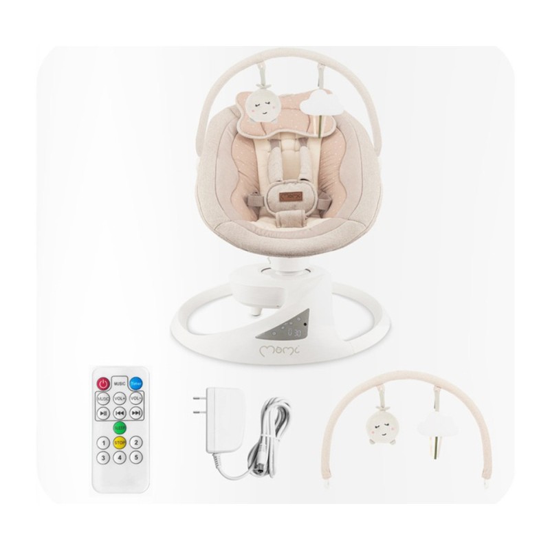 Gugalnik za dojenčka PEARL, samodejni, Bluetooth, bež