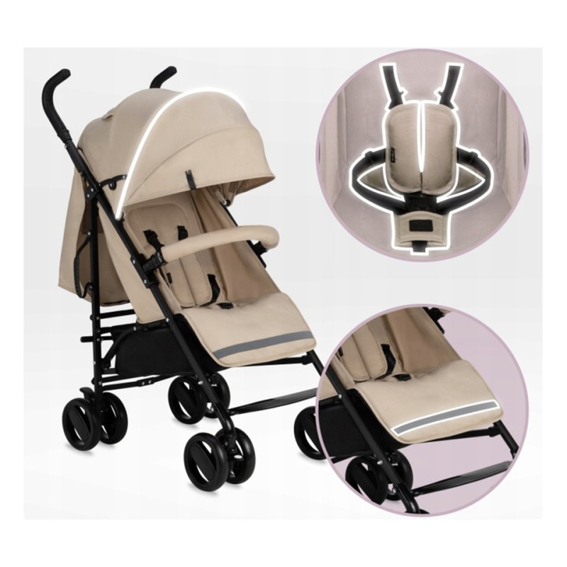 Marela voziček AKIRA bež-črn