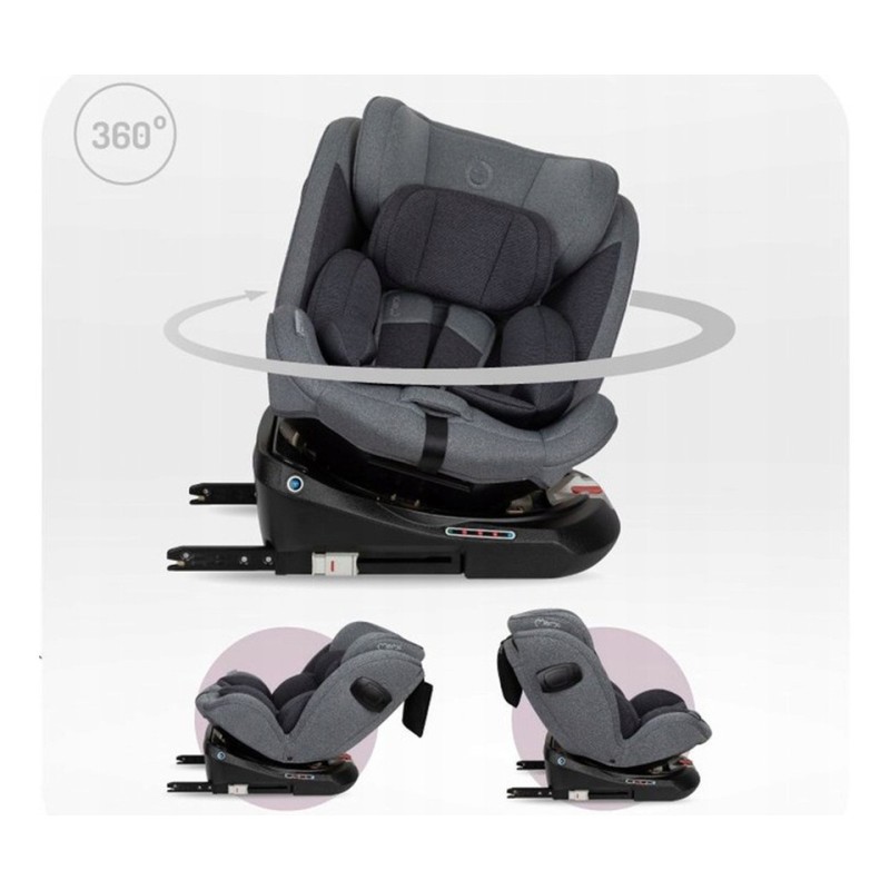 Avtosedež 360° EMI i-Size 40-150 cm, siv