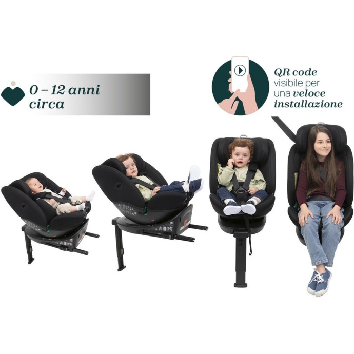 Avtosedež EVERONE i-Size Grey Black 40–150 cm Avtosedež EVERONE i-Size Grey Black 40–150 cm