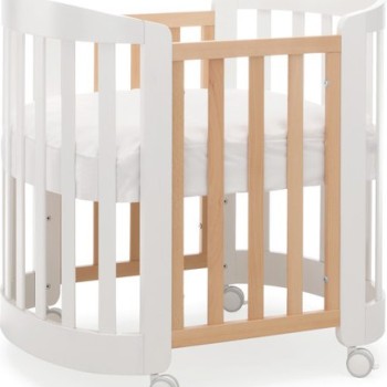 Otroška posteljica SWEET CRADLE White Natural 3v1