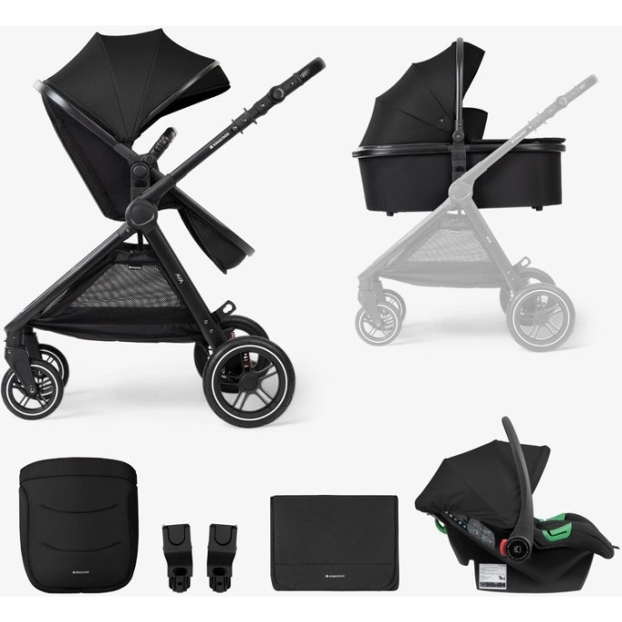 Dječja kolica 3u1 KikkaBoo AVA Black