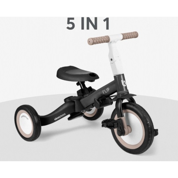 Dječji tricikl s roditeljskom ručkom Flip Black 5u1