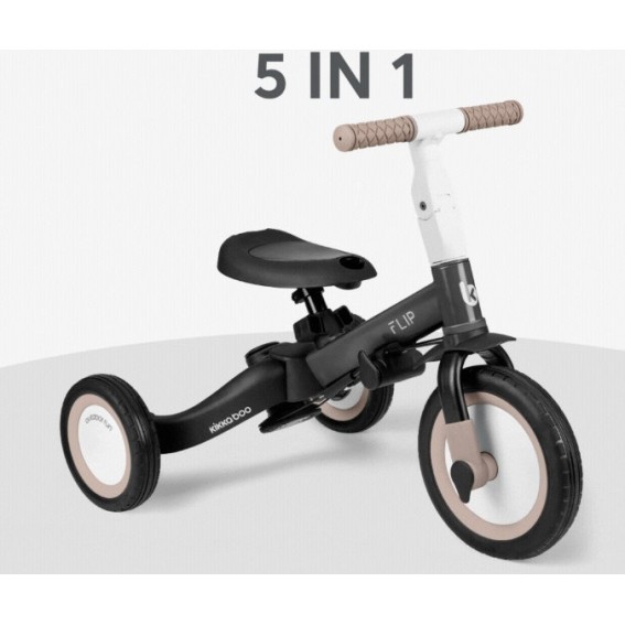 Dječji tricikl s roditeljskom ručkom Flip Black 5u1