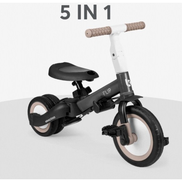 Dječji tricikl s roditeljskom ručkom Flip Black 5u1