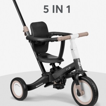 Dječji tricikl s roditeljskom ručkom Flip Black 5u1