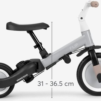 Dječji tricikl s roditeljskom ručkom FLIP Grey