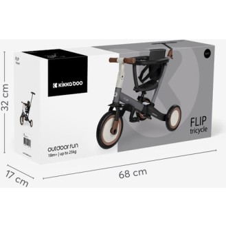 Dječji tricikl s roditeljskom ručkom FLIP Grey