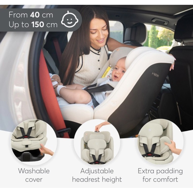Dječja autosjedalica 360° i-VAN i-SIZE Black 40-150 cm