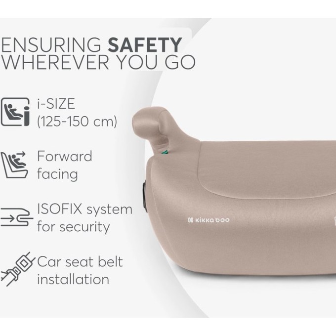 Otroški avtosedež ISOFIX jahač Kikkaboo i-TIP i-Size Beige