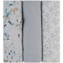 Tetra pleničke iz muslina Dreamy Fields Grey 3 kosi 75x75 cm