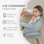 Visoki stol za hranjenje 6v1 WOODY Grey Visoki stol za hranjenje 6v1 WOODY Grey