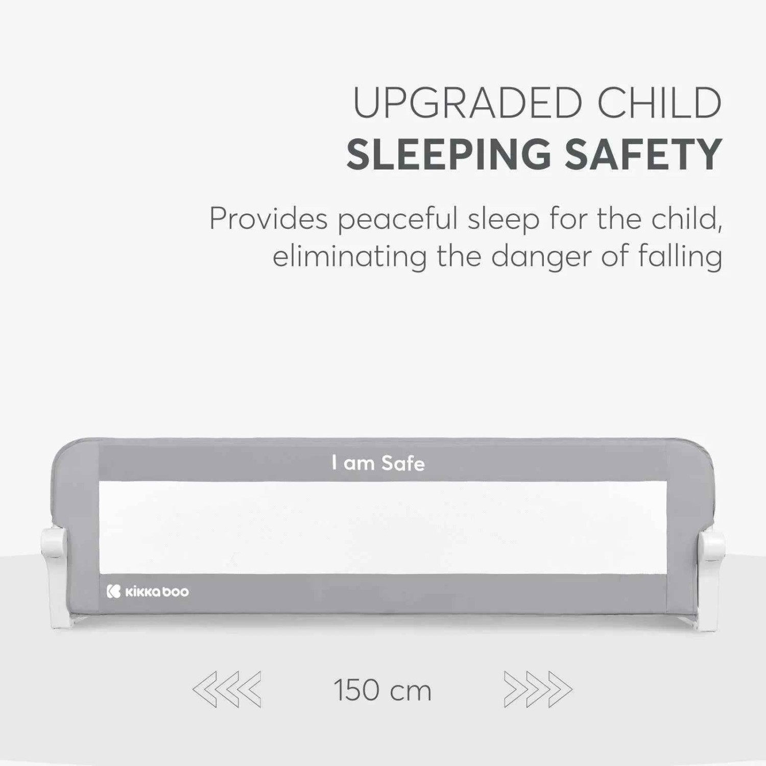 Zaštitna ograda za krevet za dijete I AM SAFE Grey 150 cm Zaštitna ograda za krevet za dijete I AM SAFE Grey 150 cm