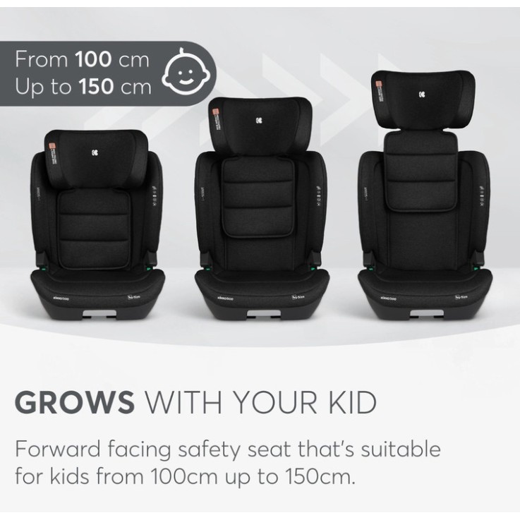 Avtosedež Isofix Kikkaboo i-SCOUT i-Size Black 100–150 cm Avtosedež Isofix Kikkaboo i-SCOUT i-Size Black 100–150 cm