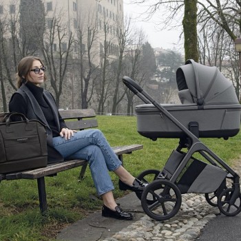 Kolica 2u1 COMMANDER DUO Steel Grey s podesivom visinom sjedala