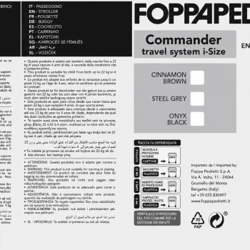 COMMANDER Steel Grey Foppapedretti 3u1 kolica COMMANDER Steel Grey Foppapedretti 3u1 kolica