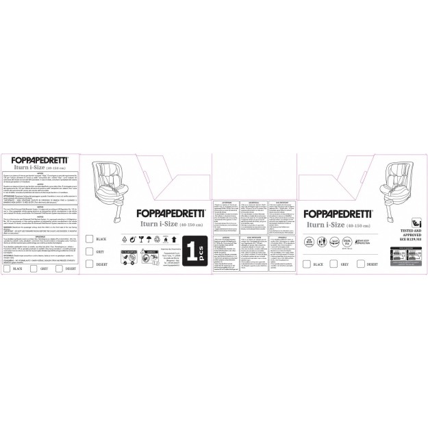 Autosjedalica ITURN i-SIze 360° Grey 40-150 cm Autosjedalica ITURN i-SIze 360° Grey 40-150 cm