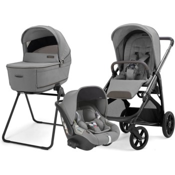 Dječja kolica 4u1 QUATTRO APTICA DARWIN Crystal Grey