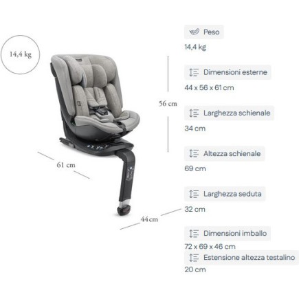 Autosjedalica Inglesina i-Size COPERNICO 360° Vulcan Black 40-145 cm Autosjedalica Inglesina i-Size COPERNICO 360° Vulcan Black 40-145 cm