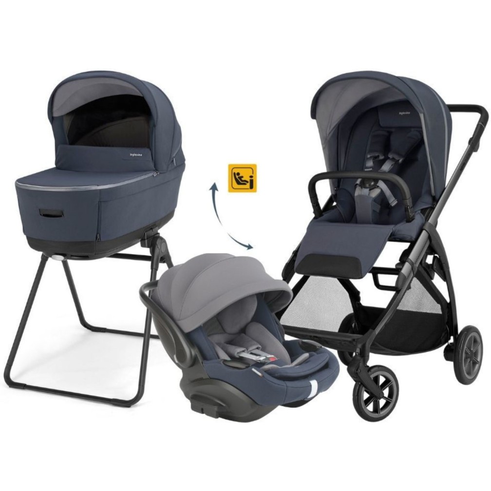 Kolica Quattro ELECTA 4u1 Recline EVO Rooftop Blue s okvirom Iron Black Kolica Quattro ELECTA 4u1 Recline EVO Rooftop Blue s okvirom Iron Black