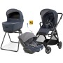 Kolica Quattro ELECTA 4u1 Recline EVO Rooftop Blue s okvirom Iron Black Kolica Quattro ELECTA 4u1 Recline EVO Rooftop Blue s okvirom Iron Black
