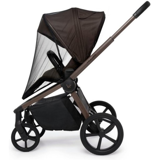 FOLD Chocolate voziček 2v1 z usklajenim ogrodjem in hitro zložljivo košaro