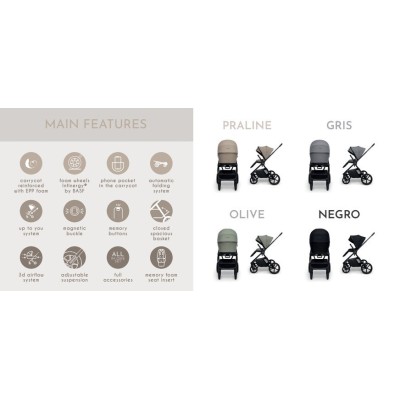 ONE Praline kolica 2u1 za svakodnevicu, automobil i različite šetnice ONE Praline kolica 2u1 za svakodnevicu, automobil i različite šetnice