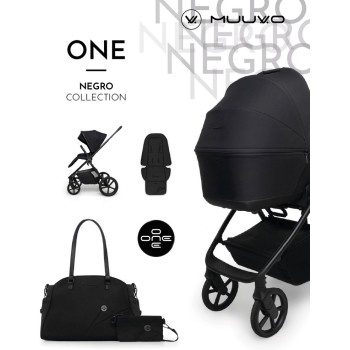 Večnamenski otroški voziček 2v1 ONE Negro