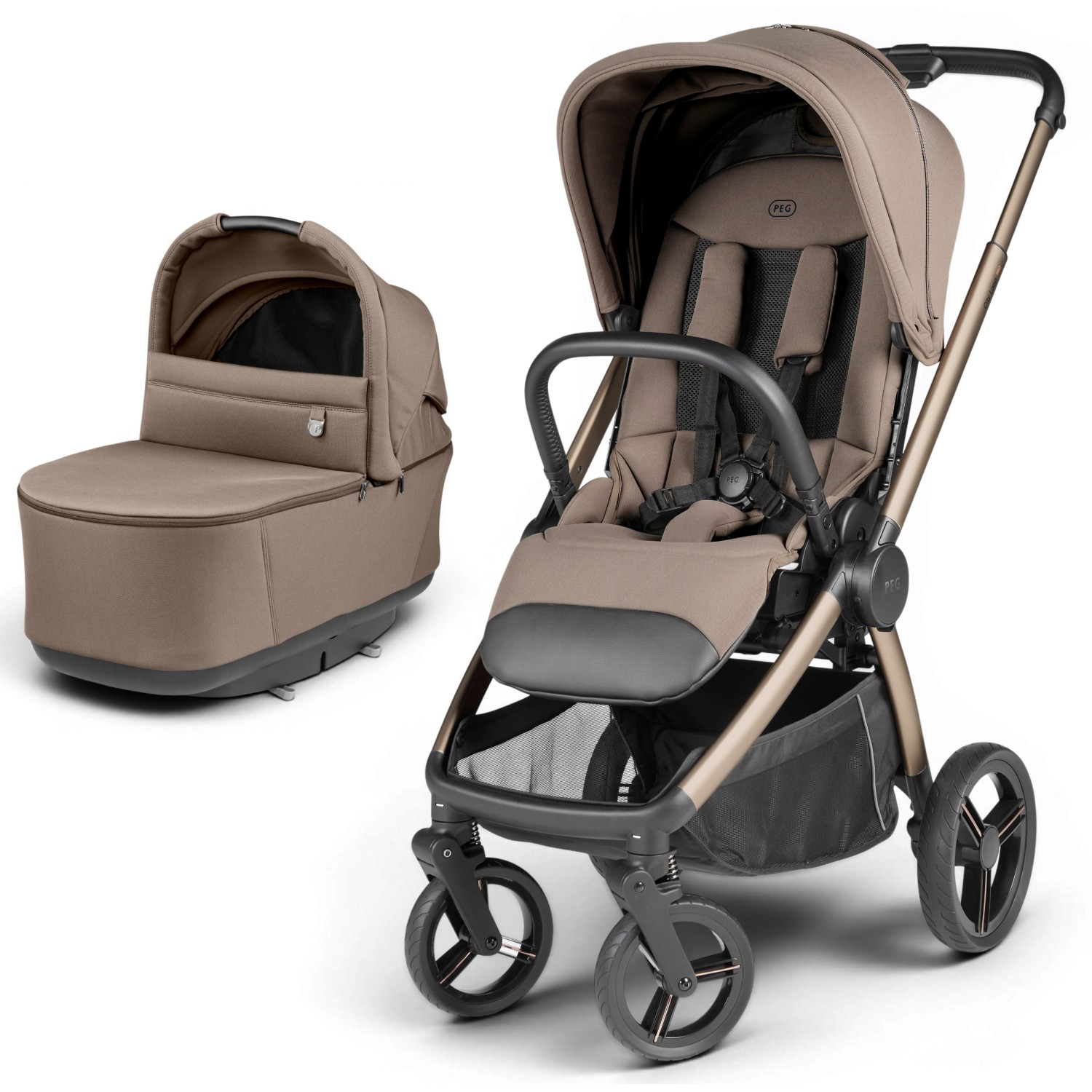 City Loop Pro Pop-Up Pine Bark, gradska dječja kolica 2u1 City Loop Pro Pop-Up Pine Bark