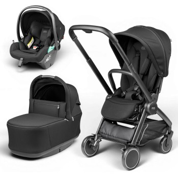 City Loop Pro Pop-Up Lounge True Black, otroški voziček 3v1