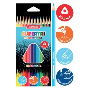 Barvice trikotne SUPERTRI 12kos