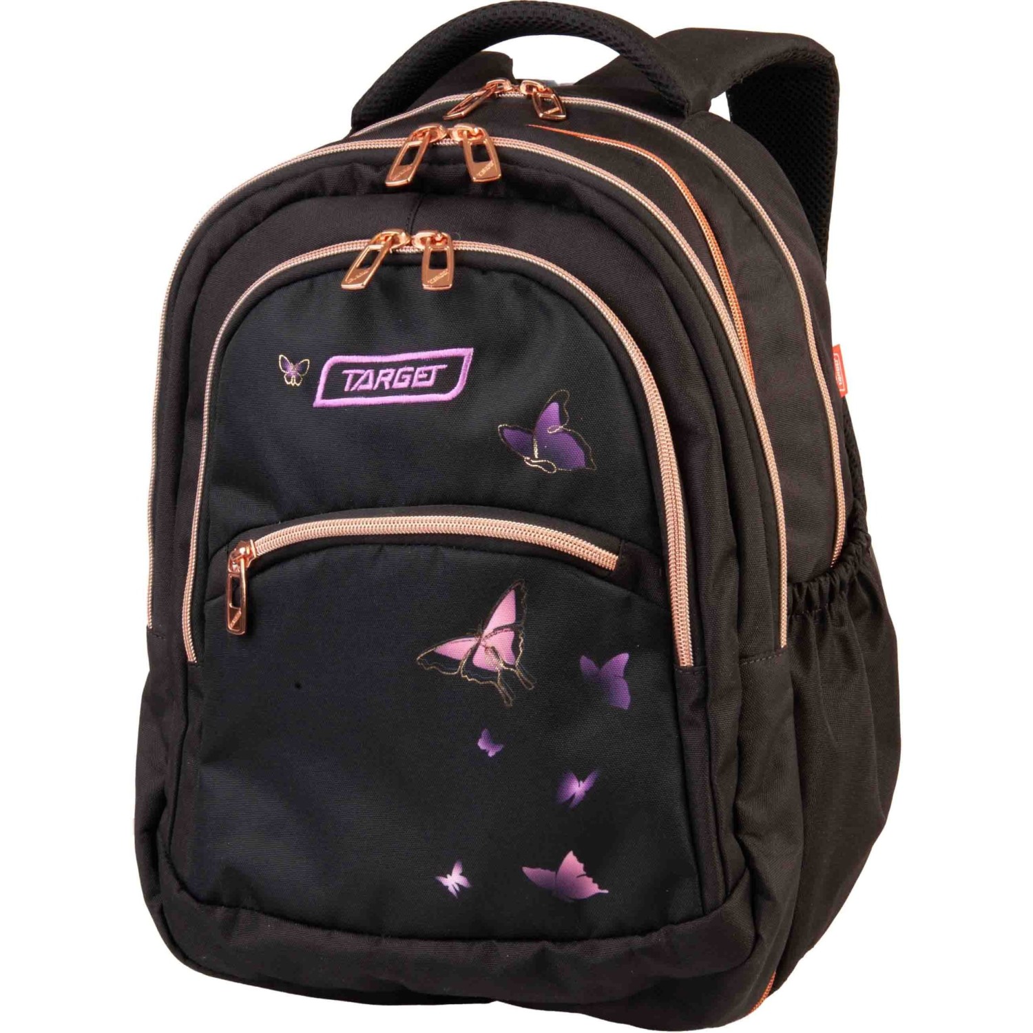 Šolski nahrbtnik za 2 triado 2v1 CURVED Butterfly Rose 29803