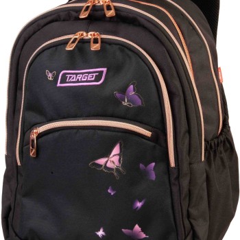 Šolski nahrbtnik za 2 triado 2v1 CURVED Butterfly Rose 29803