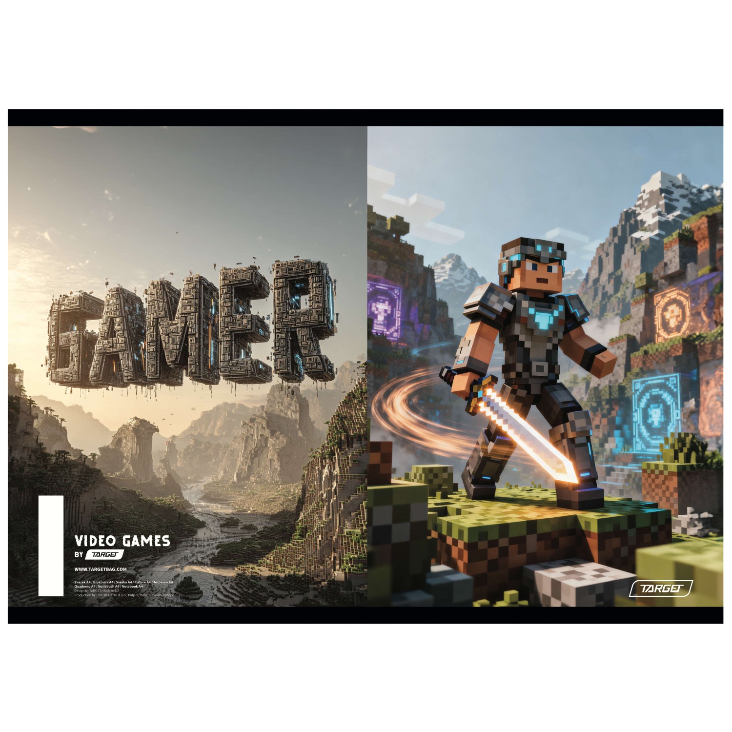 Zvezek A4 črte GAMER 10 kos Zvezek A4 črte GAMER 10 kos