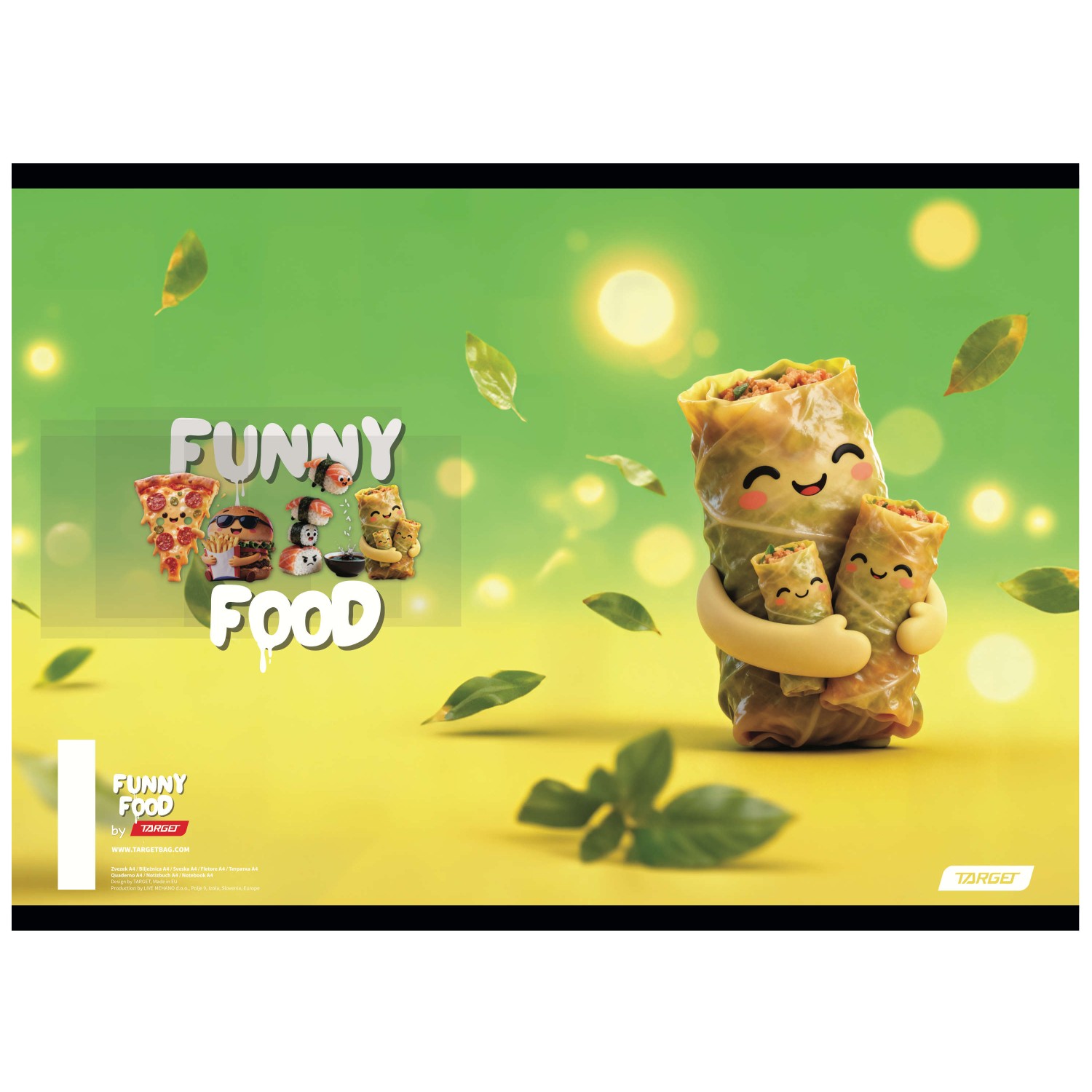 Zvezek A4 karo FUNNY FOOD 10 kos Zvezek A4 karo FUNNY FOOD 10 kos