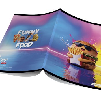 Zvezek A4 karo FUNNY FOOD 10 kos